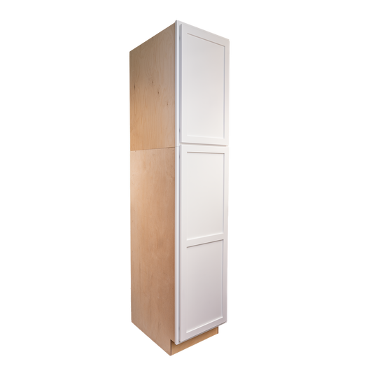 Backwoods Cabinetry RTA (Ready-to-Assemble) Pure White Pantry Cabinet 18"Wx84"Hx24"D