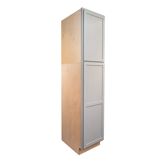 Backwoods Cabinetry RTA (Ready-to-Assemble) Magnetic Grey Pantry Cabinet 18"Wx84"Hx24"D