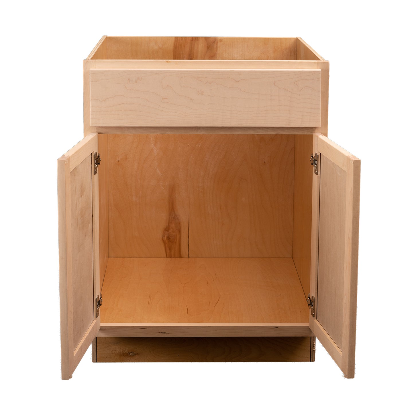 Backwoods Cabinetry RTA (Ready-to-Assemble) VSB30.34.18 - Raw Maple Vanity Base Cabinet | 30"Wx34.5"Hx18"D