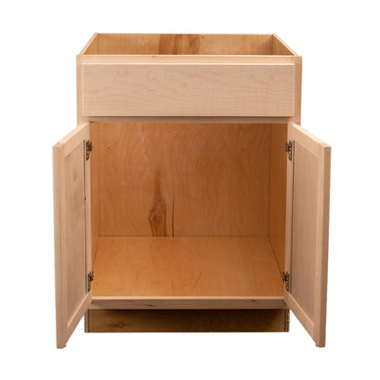 Backwoods Cabinetry RTA (Ready-to-Assemble) VSB30.34.18 - Raw Maple Vanity Base Cabinet | 30"Wx34.5"Hx18"D