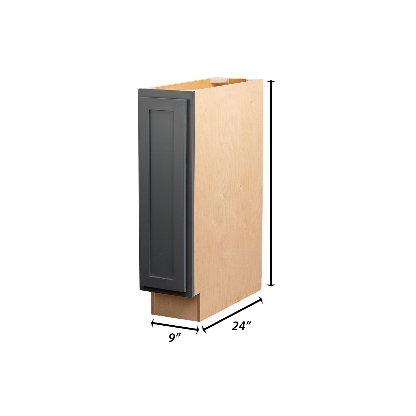 Backwoods Cabinetry RTA (Ready-to-Assemble) B9.FH.R - Needlepoint Navy Base Cabinet | 9"Wx34.5"Hx24"D