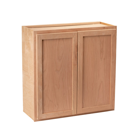Backwoods Cabinetry RTA (Ready-to-Assemble) Raw Cherry 30"Wx30"Hx12"D Wall Cabinet