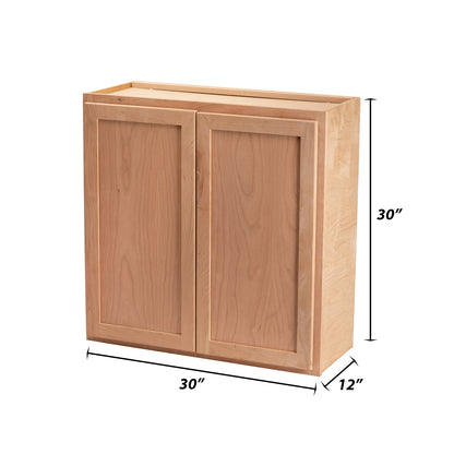 Backwoods Cabinetry RTA - Winding River Collection Raw Cherry 30"Wx30"Hx12"D