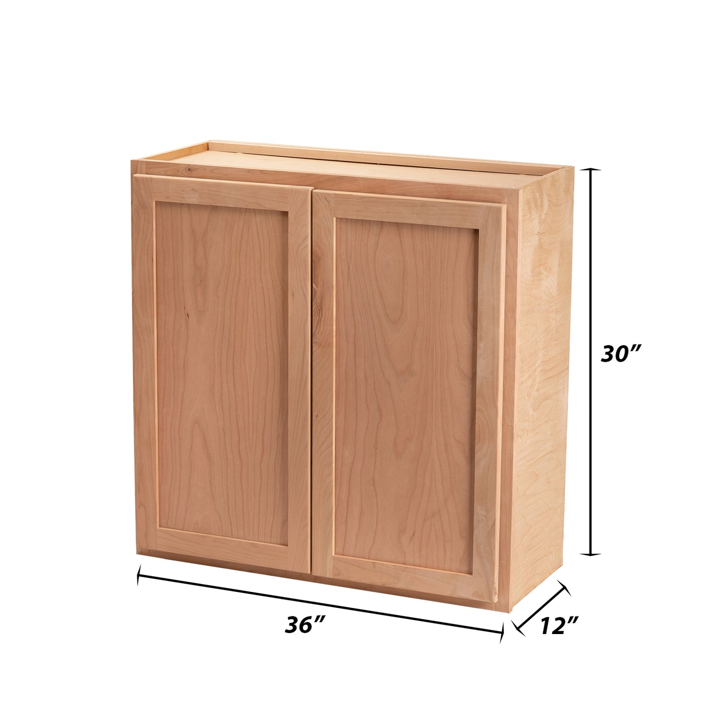 Backwoods Cabinetry RTA - Winding River Collection Raw Cherry 36"Wx30"Hx12"D