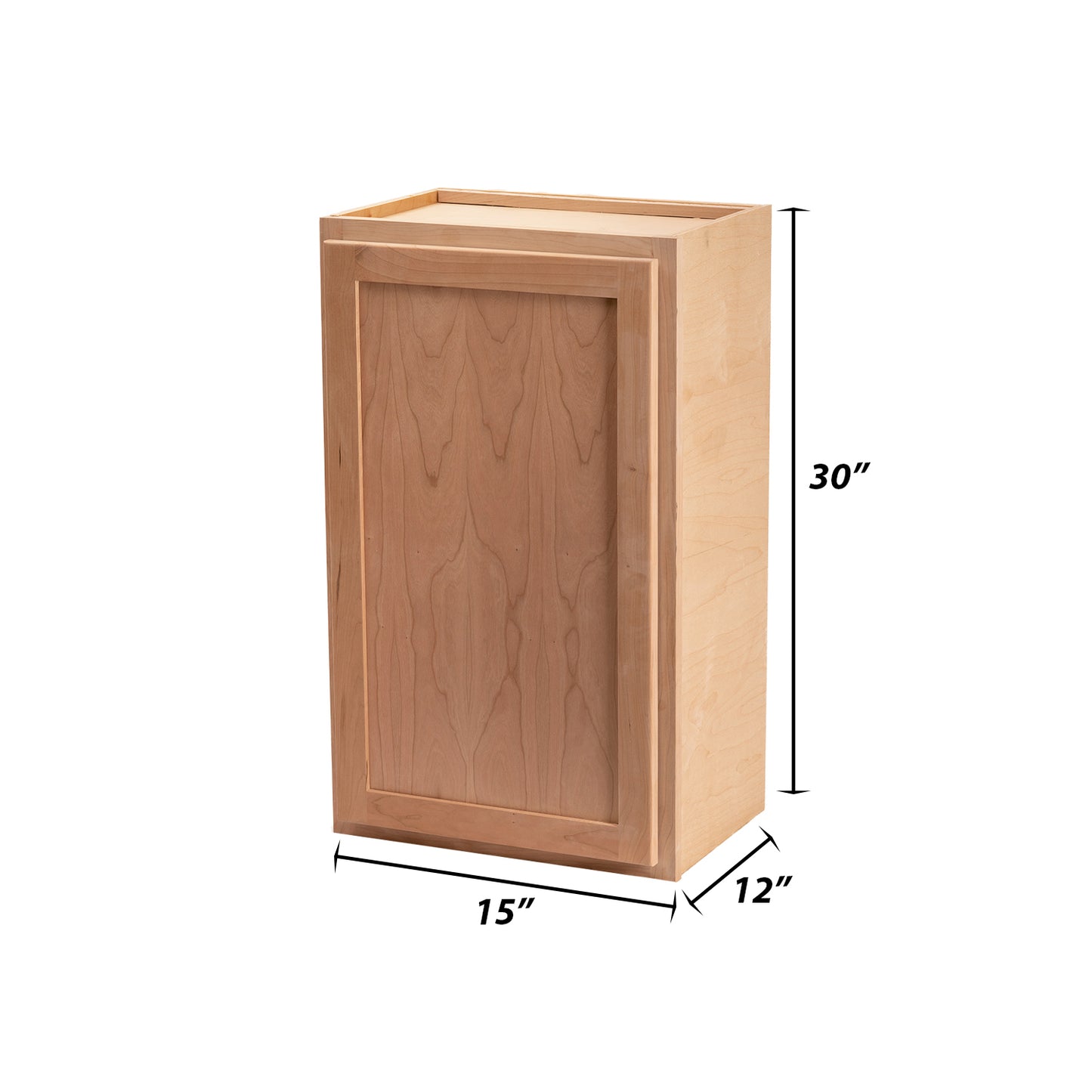 Backwoods Cabinetry RTA - Winding River Collection Raw Cherry 15"Wx30"Hx12"D Wall Cabinet