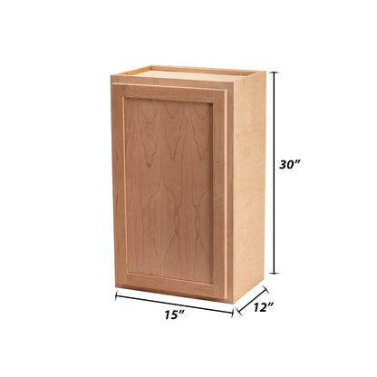 Backwoods Cabinetry RTA - Winding River Collection Raw Cherry 15"Wx30"Hx12"D Wall Cabinet