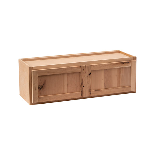 Backwoods Cabinetry RTA - Winding River Collection - Raw Hickory 30"Wx12"Hx12"D Microwave Wall cabinet