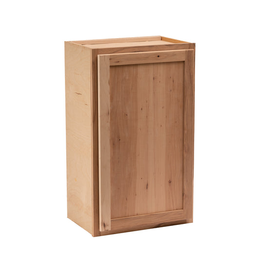 Backwoods Cabinetry RTA - Winding River Collection - W930 - Raw Hickory 9"Wx30"Hx12"D Wall Cabinet
