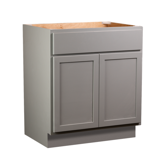 Backwoods Cabinetry RTA (Ready-to-Assemble) Magnetic Grey Vanity Base Cabinet | 24"Wx34.5"Hx18"D