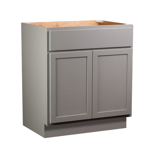 Backwoods Cabinetry RTA (Ready-to-Assemble) VSB30.34.21 - Magnetic Grey Vanity Base Cabinet | 30"Wx34.5"Hx21"D
