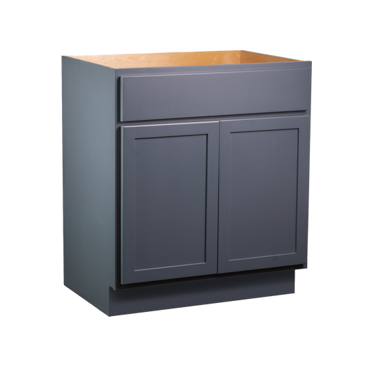 Backwoods Cabinetry RTA (Ready-to-Assemble) Needlepoint Navy Vanity Base Cabinet | 24"Wx34.5"Hx18"D