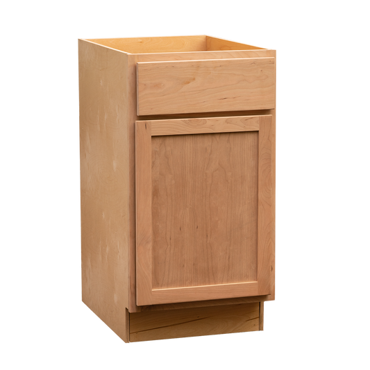 Backwoods Cabinetry RTA (Ready-to-Assemble) Raw Cherry Base Cabinet | 12"Wx34.5"Hx24"D