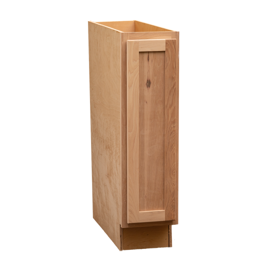 Backwoods Cabinetry RTA (Ready-to-Assemble) Raw Hickory Base Cabinet | 9"Wx34.5"Hx24"D