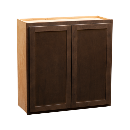Backwoods Cabinetry RTA (Ready-to-Assemble) Espresso Stain 30"Wx30"Hx12"D Wall Cabinet