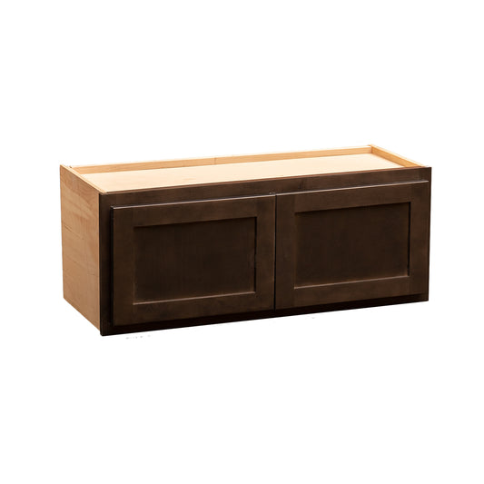 Backwoods Cabinetry RTA (Ready-to-Assemble) W3612.24.BUTT - Espresso Stain 36"Wx12"Hx24"D Wall Refrigerator