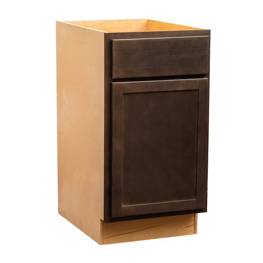 Backwoods Cabinetry RTA (Ready-to-Assemble) Espresso Stain Base Cabinet | 12"Wx34.5"Hx24"D
