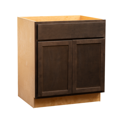 Backwoods Cabinetry RTA (Ready-to-Assemble) BS36.BUTT - Espresso Stain Sink Base Cabinet | 36"Wx34.5"Hx24"D