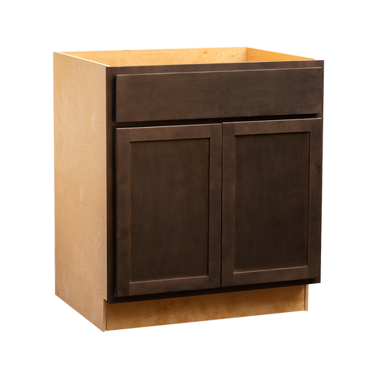 Backwoods Cabinetry RTA (Ready-to-Assemble) BS36.BUTT - Espresso Stain Sink Base Cabinet | 36"Wx34.5"Hx24"D