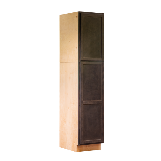 Backwoods Cabinetry RTA (Ready-to-Assemble) Espresso Stain Pantry Cabinet 18"Wx84"Hx24"D