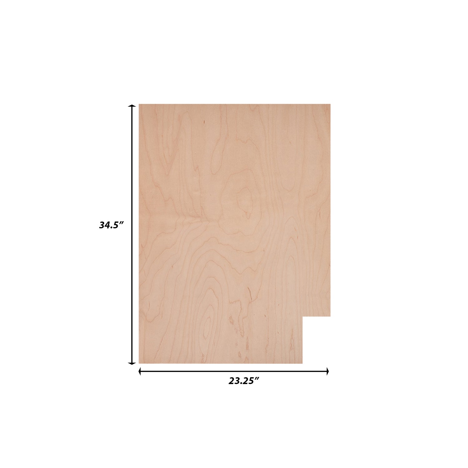Backwoods Cabinetry RTA (Ready-to-Assemble) BSK2434.L - Raw Maple .25 ...