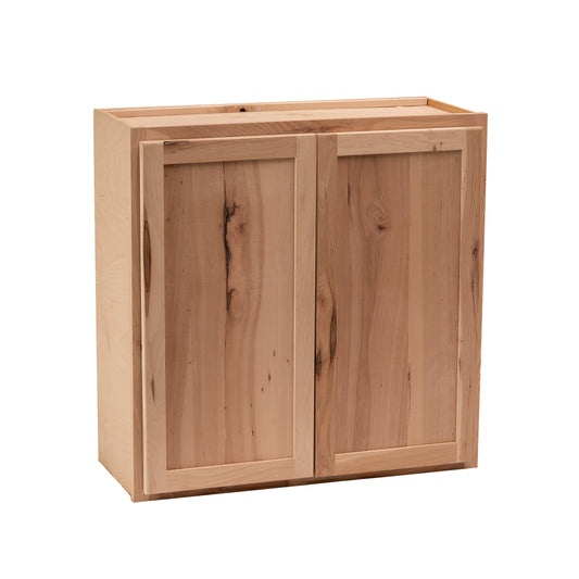 Backwoods Cabinetry RTA - Winding River Collection - Raw Hickory 30"Wx30"Hx12"D Wall Cabinet