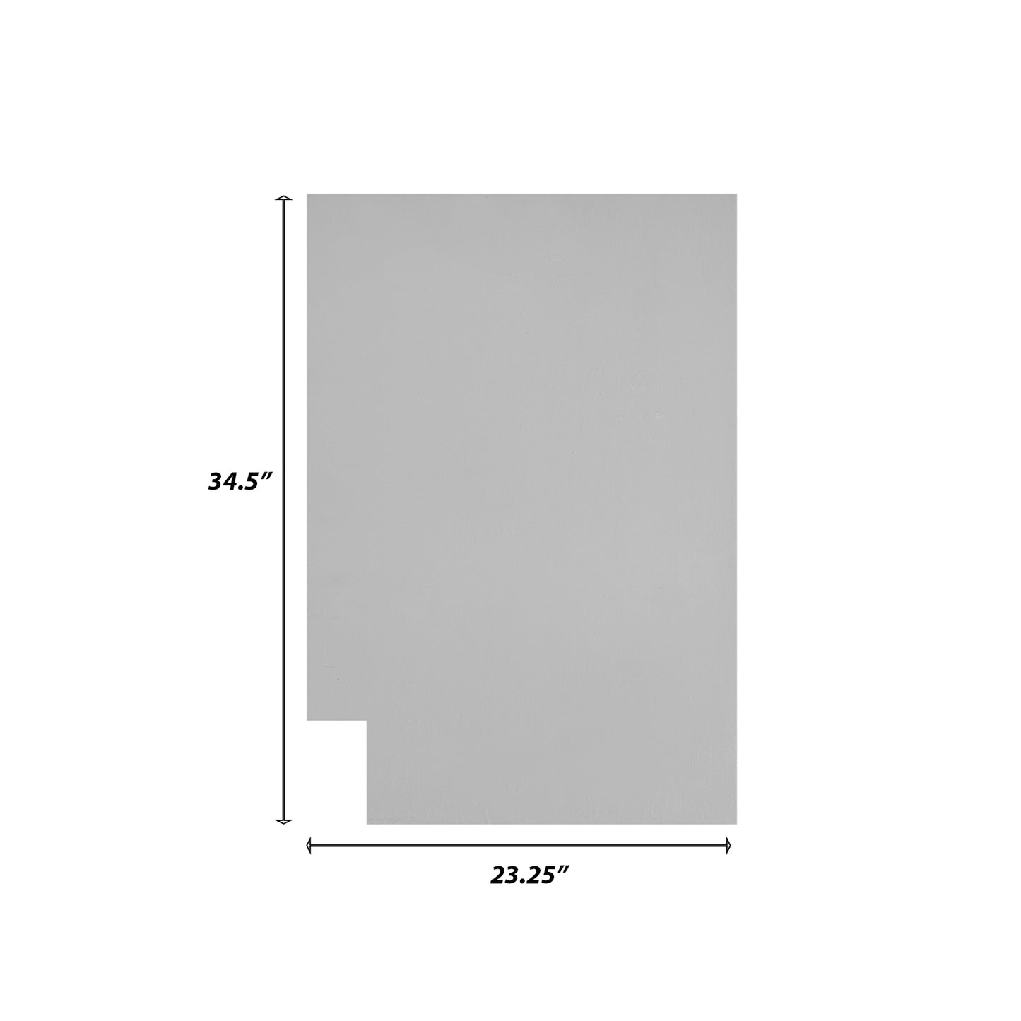 Backwoods Cabinetry RTA (Ready-to-Assemble) BSK2434.R - Magnetic Grey .25"X23.25"X34.5" End Panel - Right Side