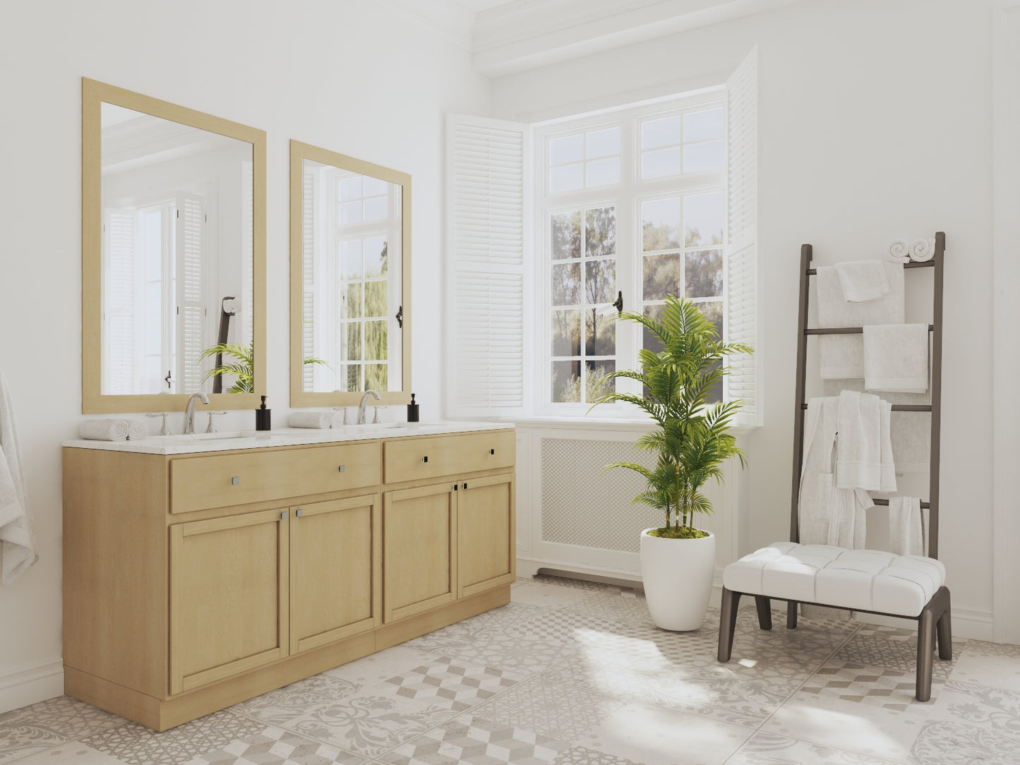 Backwoods Cabinetry RTA (Ready-to-Assemble) VSB24.34.21 - Raw Maple Vanity Base Cabinet | 24"Wx34.5"Hx21"D