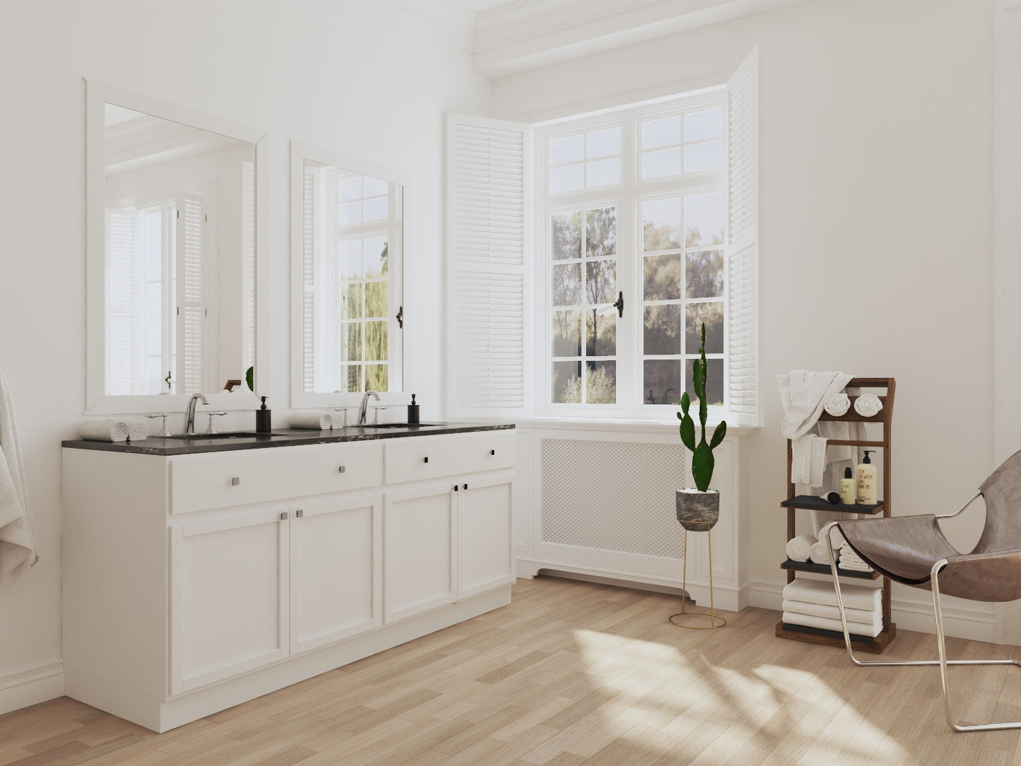 Backwoods Cabinetry RTA (Ready-to-Assemble) VSB30.34.18 - Pure White Vanity Base Cabinet | 30"Wx34.5"Hx18"D