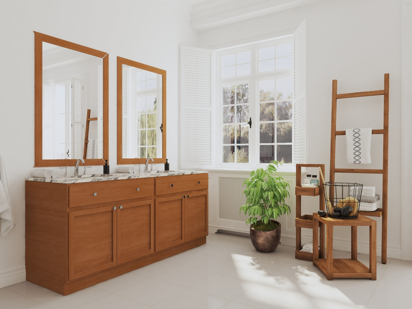 Backwoods Cabinetry RTA (Ready-to-Assemble) VSB30.34.21 - Provincial Stain Vanity Base Cabinet | 30"Wx34.5"Hx21"D