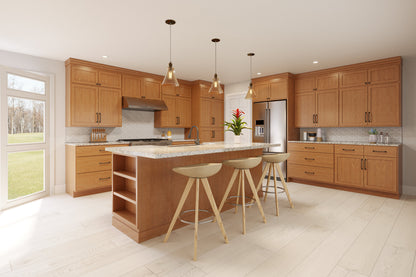 Backwoods Cabinetry RTA (Ready-to-Assemble) W1836 - Provincial Stain 18"Wx36"Hx12"D Wall Cabinet
