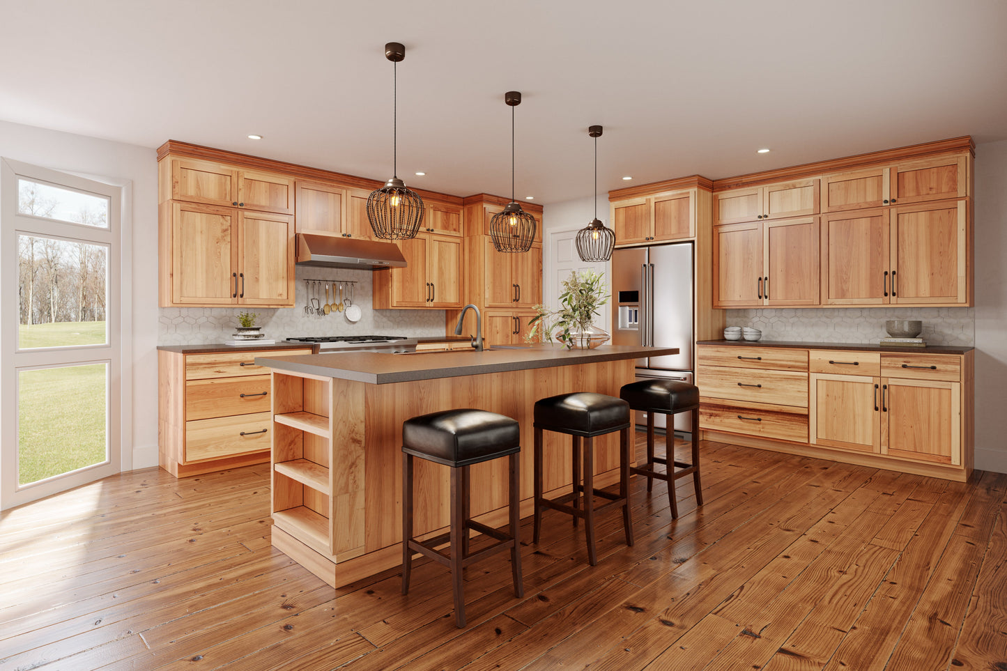Backwoods Cabinetry RTA (Ready-to-Assemble) W2130 - Rustic Hickory Clear 21"Wx30"Hx12"D Wall Cabinet