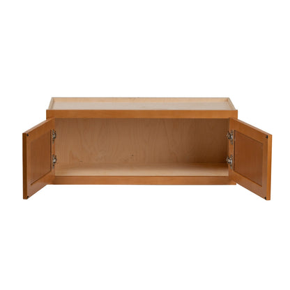 Backwoods Cabinetry RTA (Ready-to-Assemble) W3612.BUTT - Provincial Stain 36"Wx12"Hx12"D Refrigerator Wall Cabinet