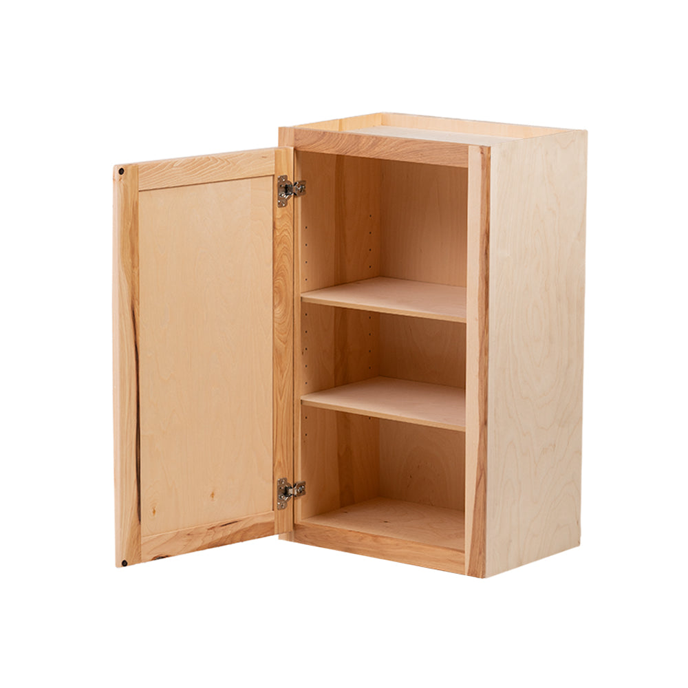 Backwoods Cabinetry RTA (Ready-to-Assemble) W1530 - Rustic Hickory Clear 15"Wx30"Hx12"D Wall Cabinet