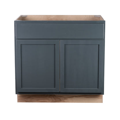 Backwoods Cabinetry RTA (Ready-to-Assemble) B36.BUTT - Needlepoint Navy Base Cabinet | 36"Wx34.5"Hx24"D