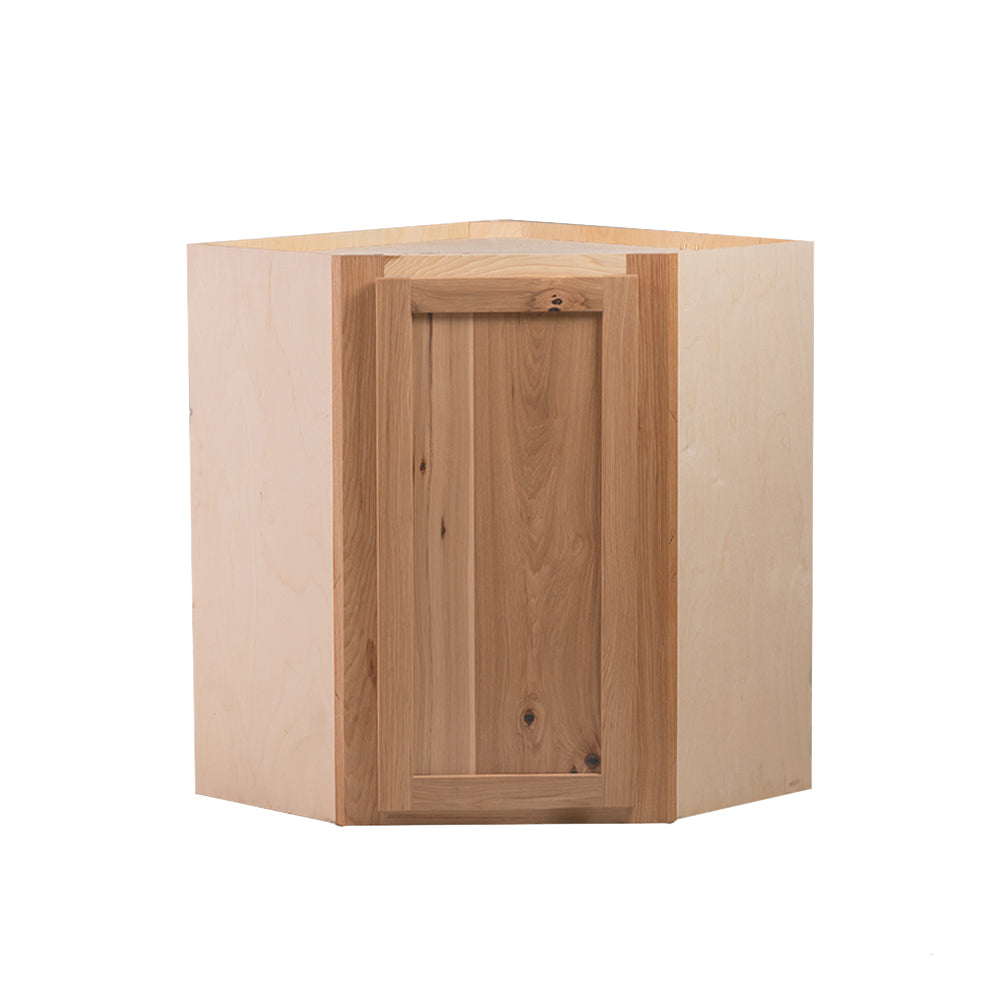 Backwoods Cabinetry RTA (Ready-to-Assemble) WDC2430 - Raw Hickory 24"WX30"HX12"D Wall Corner Cabinet