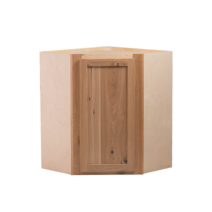 Backwoods Cabinetry RTA (Ready-to-Assemble) WDC2430 - Raw Hickory 24"WX30"HX12"D Wall Corner Cabinet