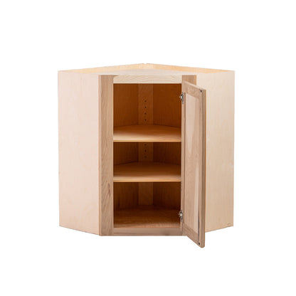 Backwoods Cabinetry RTA (Ready-to-Assemble) WDC2430 - Raw Hickory 24"WX30"HX12"D Wall Corner Cabinet
