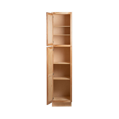 Backwoods Cabinetry RTA (Ready-to-Assemble) T1896.24L - Rustic Hickory Clear Pantry Cabinet 18"Wx96"Hx24"D