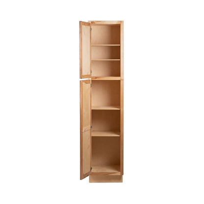 Backwoods Cabinetry RTA (Ready-to-Assemble) T2484.24.L - Raw Hickory Pantry Cabinet 24"Wx84"Hx24"D