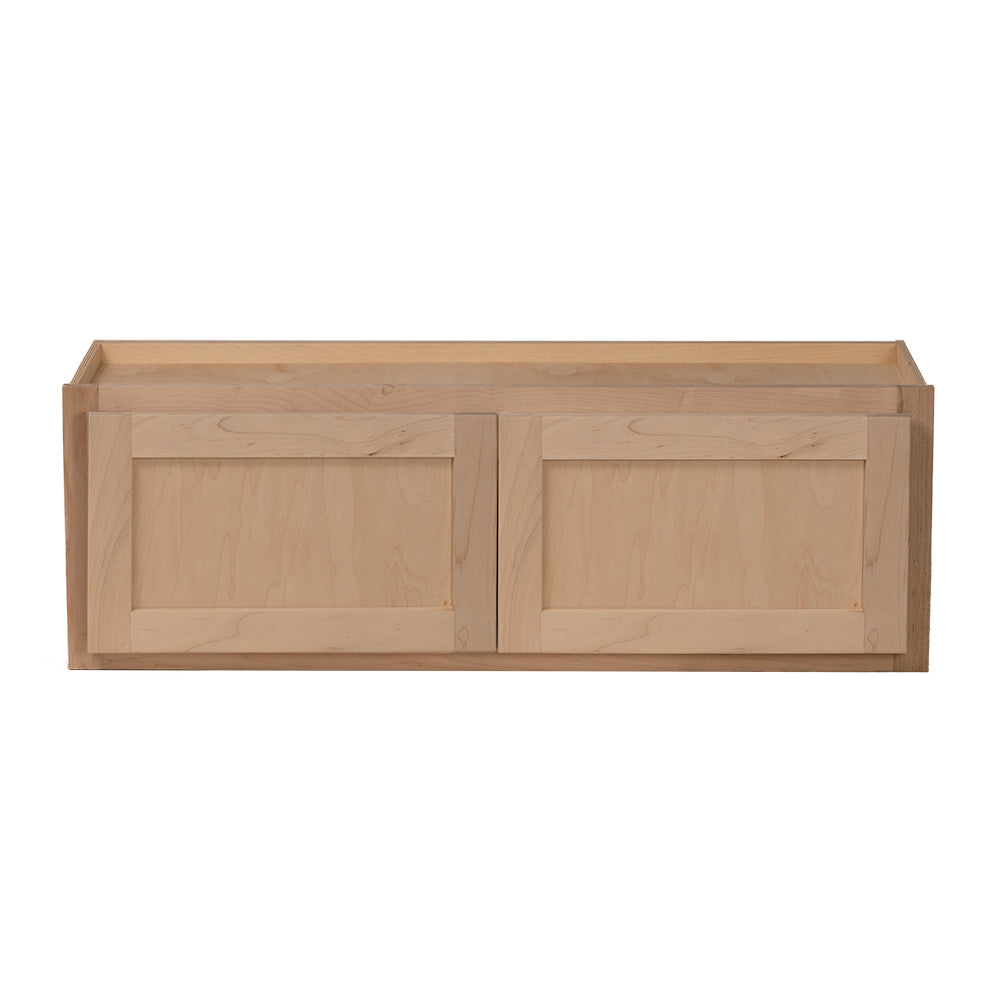 Backwoods Cabinetry RTA (Ready-to-Assemble) W3024.BUTT -  Raw Maple 30"Wx24"Hx12"D Wall Microwave