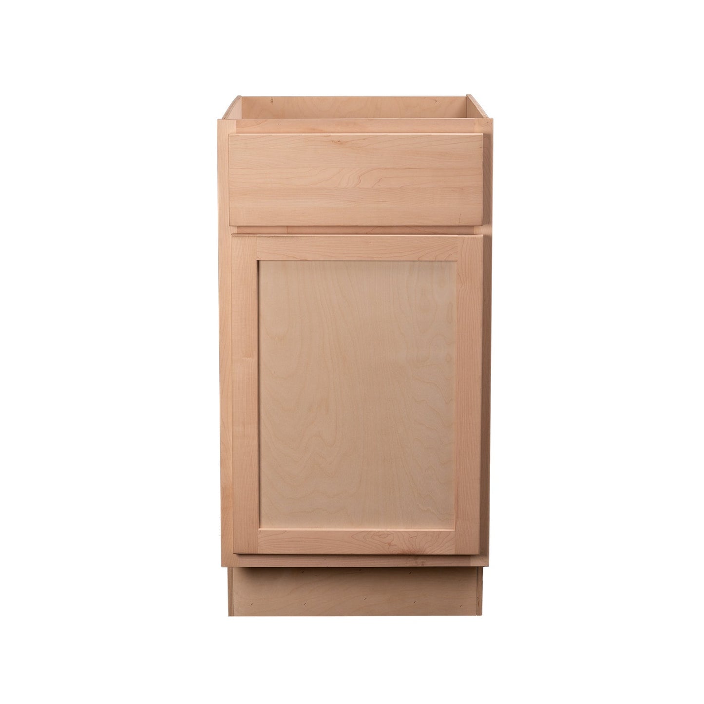 Backwoods Cabinetry RTA (Ready-to-Assemble) B15.L - Raw Maple Base Cabinet | 15"Wx34.5"Hx24"D