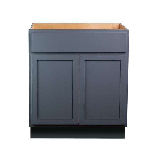 Backwoods Cabinetry RTA (Ready-to-Assemble) Needlepoint Navy Vanity Base Cabinet | 36"Wx34.5"Hx21"D
