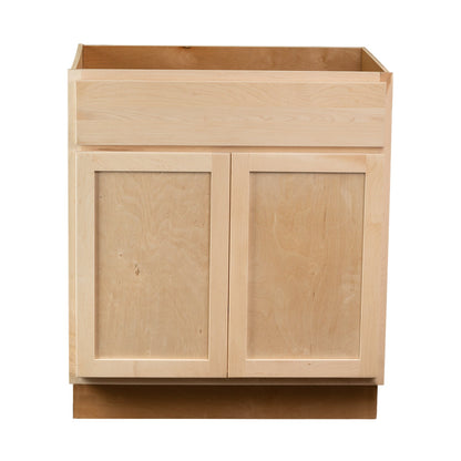 Backwoods Cabinetry RTA (Ready-to-Assemble) VSB36.34.21 - Raw Maple Vanity Base Cabinet | 36"Wx34.5"Hx21"D