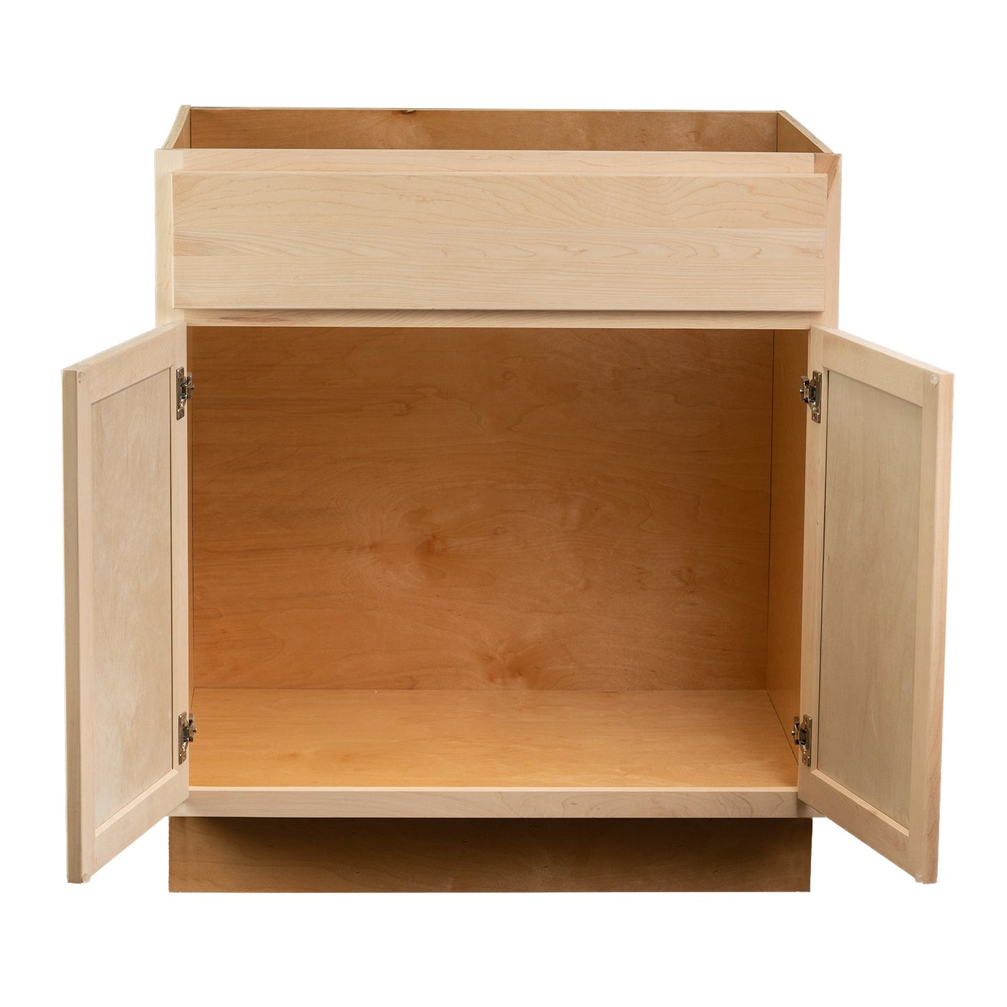 Backwoods Cabinetry RTA (Ready-to-Assemble) VSB36.34.21 - Raw Maple Vanity Base Cabinet | 36"Wx34.5"Hx21"D