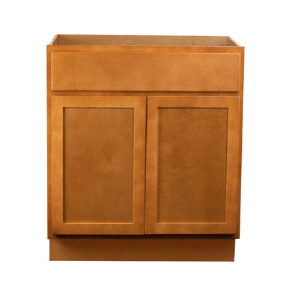 Backwoods Cabinetry RTA (Ready-to-Assemble) VSB30.34.21 - Provincial Stain Vanity Base Cabinet | 30"Wx34.5"Hx21"D