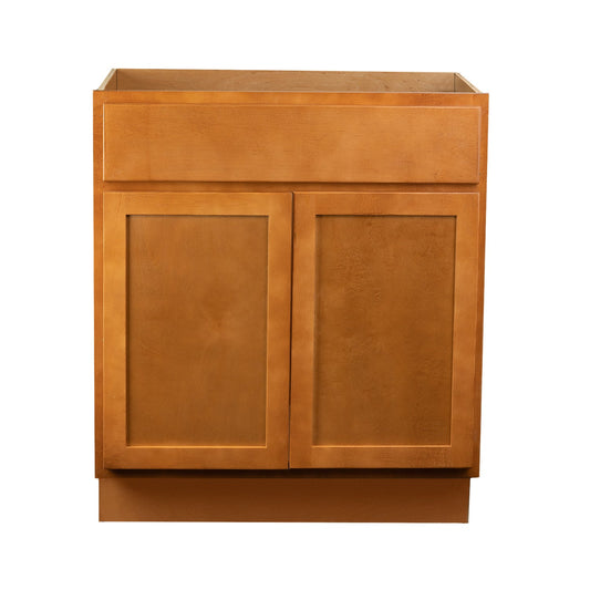 Backwoods Cabinetry RTA (Ready-to-Assemble) Provincial Stain Vanity Base Cabinet | 42"Wx34.5"Hx21"D