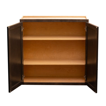 Backwoods Cabinetry RTA (Ready-to-Assemble) W3630.BUTT - Espresso Stain 36"Wx30"Hx12"D Wall Cabinet