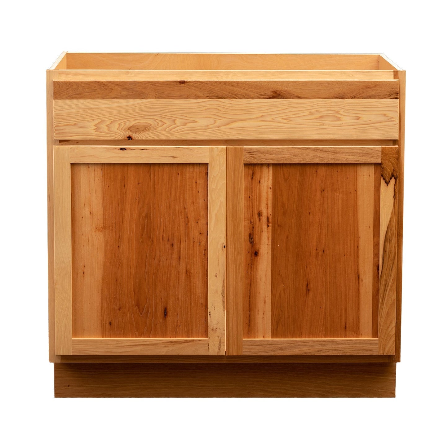 Backwoods Cabinetry RTA (Ready-to-Assemble) VSB24.34.18 - Rustic Hickory Clear Vanity Base Cabinet | 24"Wx34.5"Hx18"D
