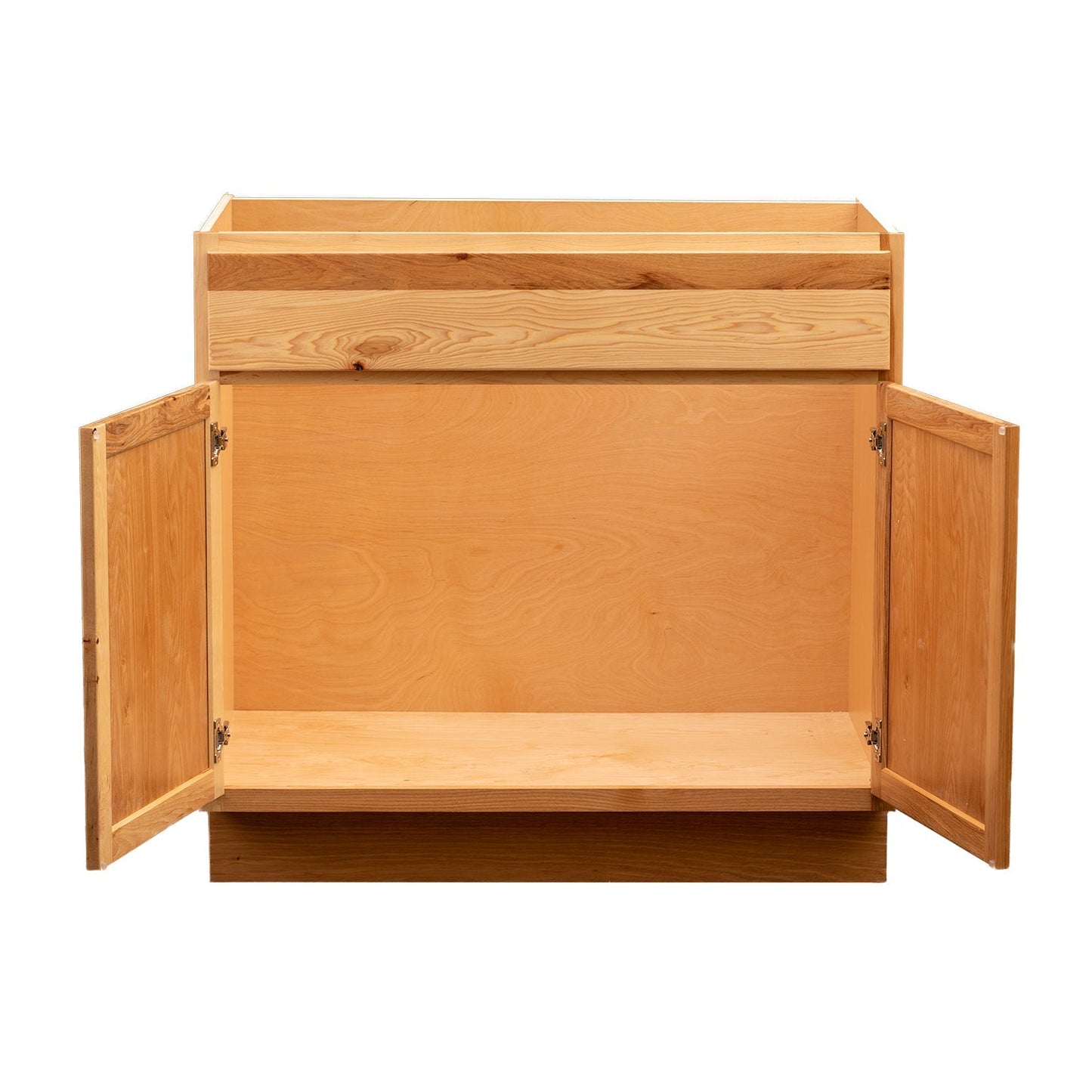 Backwoods Cabinetry RTA (Ready-to-Assemble) VSB24.34.18 - Rustic Hickory Clear Vanity Base Cabinet | 24"Wx34.5"Hx18"D