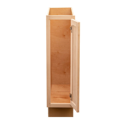 Backwoods Cabinetry RTA (Ready-to-Assemble) B9.FH.L - Raw Maple Base Cabinet | 9"Wx34.5"Hx24"D